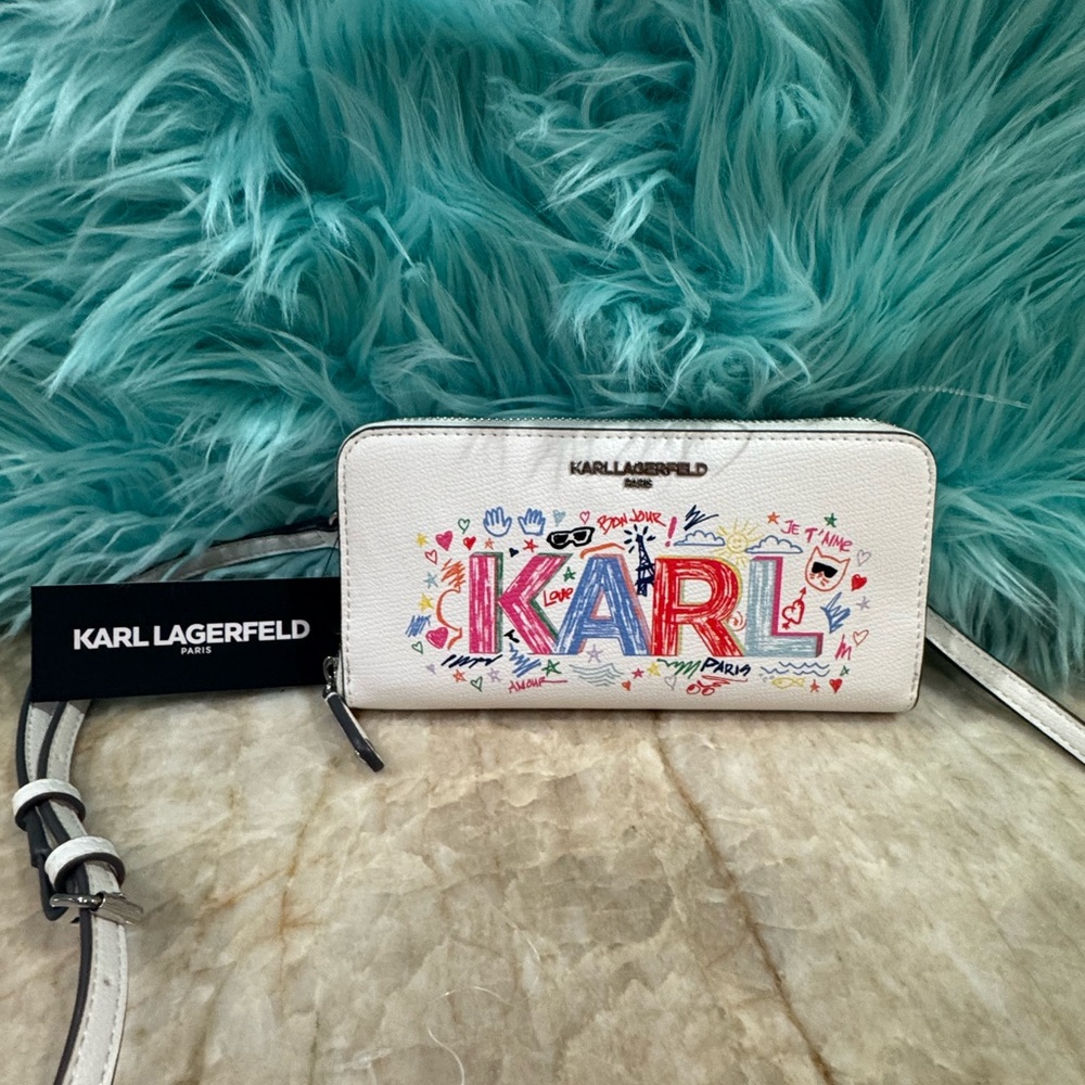 Karl Lagerfeld Doodle Crossbody Wallet